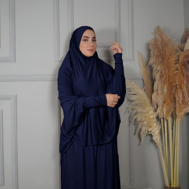 طقم الصلاة الفاخر أزرق غامق